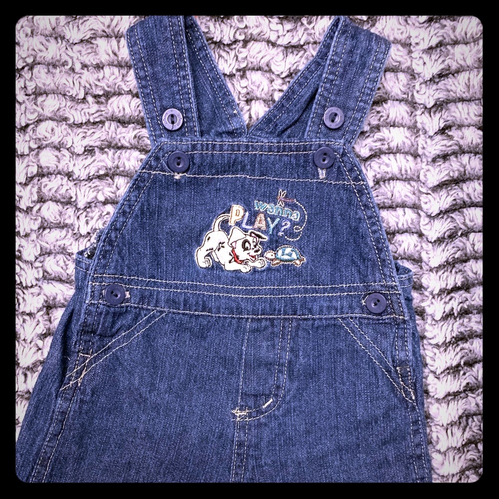 0-3M Dalmatian Short Overalls